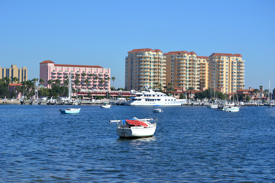 Downtown St. Petersburg Florida Luxury Waterfront Condominium with Boats